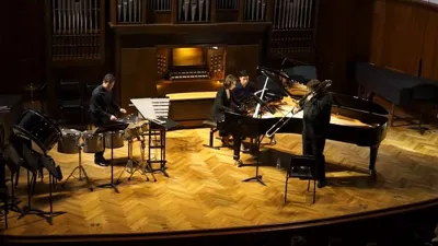 Stephen Rush. «Rebellion» for trombone, piano and multi percussion