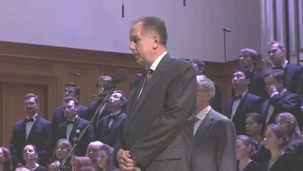 Rector Alexander Sokolov Speaks at the Charity Evening
