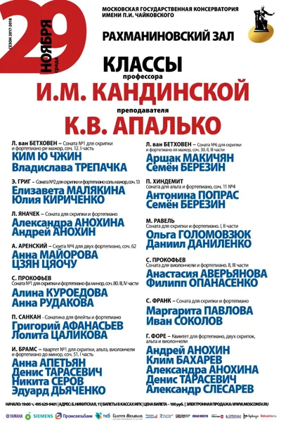 Классы проф. И. М. Кандинской и преп. К. В. Апалько