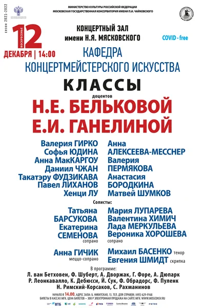 Классы доцентов Н.Е. Бельковой, Е.И. Ганелиной