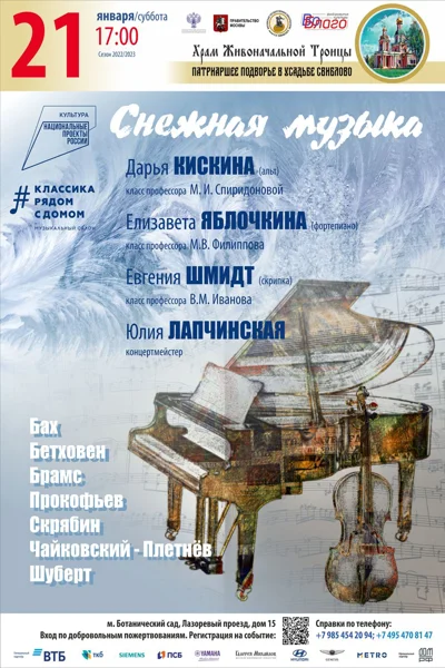 Музыкальный салон «Классика рядом с домом». «Снежная музыка»