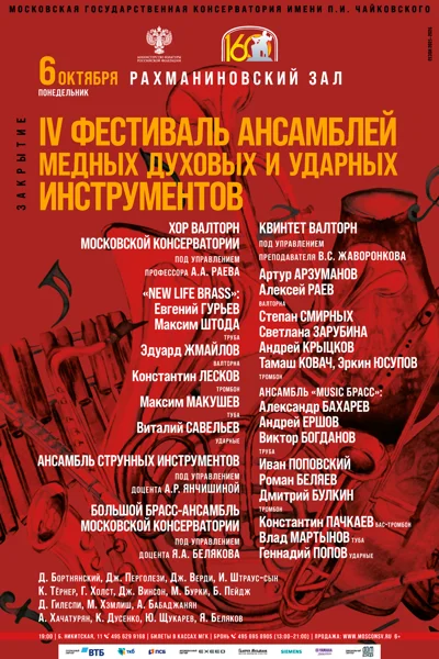 IV Фестиваль ансамблей медных духовых  и ударных инструментов