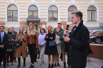 Торжественная церемония высадки аллеи вечнозеленых растений в подарок к 155-летию консерватории и в ознаменование многолетнего партнерства между Московской консерваторией и компанией «Siemens».