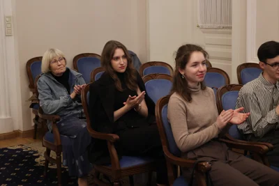 В зале – научный руководитель лауреата III степени Конкурса курсовых работ музыковедов Светланы Бондаренко – доктор искусствоведения, профессор кафедры истории русской музыки Т.А. Старостина