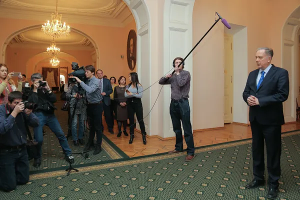 Выступает ректор Московской консерватории, профессор Александр Сергеевич Соколов.