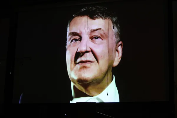 Документальный ролик на экране: «О Волконском. О реставрации клавесина». Интервью Ивана Соколова