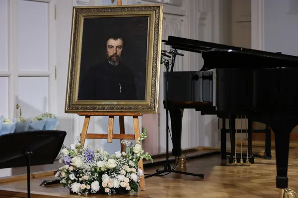 «В.Д. Поленов – художник и композитор». Портрет Василия Дмитриевича Поленова (1888, холст, масло) кисти Н.Д. Кузнецова из фондов Государственного мемориального историко-художественного и природного музея-заповедника В.Д. Поленова