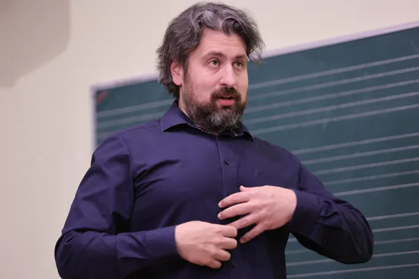 На мастер-классе Дмитрия Юровского в 21 классе Первого учебного корпуса консерватории