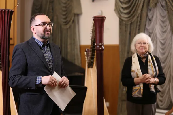 Мастер-класс французской арфистки Катрин Мишель в рамках фестиваля к 150-летию класса арфы Московской консерватории. Зал им. Н.Я. Мясковского