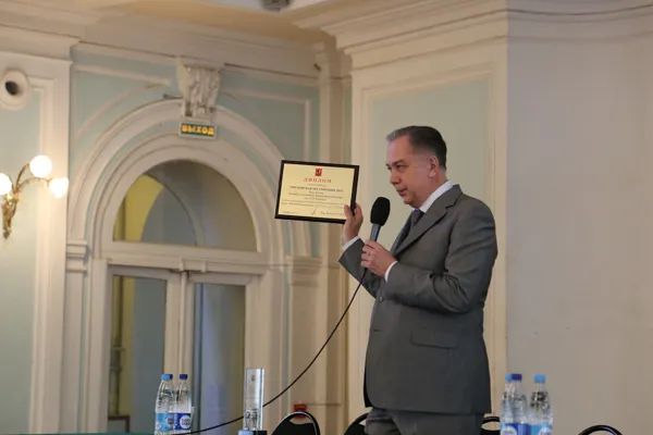 Преамбула конференции - слово ректора Московской консерватории, профессора Александра Сергеевича Соколова.